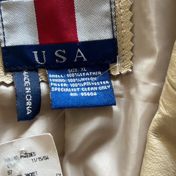 Scorpio color blocked tan and mustard leather jacket - Picture 6 of 8